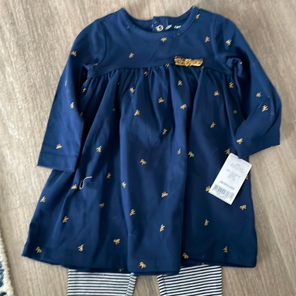 Girls Dress & Leggings Set